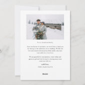 First Married Christmas Newlywed Photo White Feestdagenkaart (Achterkant)