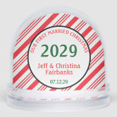 First Married Christmas Photo Sneeuwbol (Voorkant)