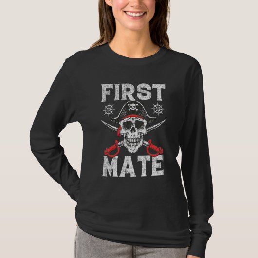 First Mate Boating Sailing Matching Group Fisherma T-shirt (Voorkant)