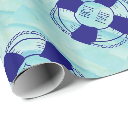 First Mate with Life Preserver Cadeaupapier (Rol Hoek)