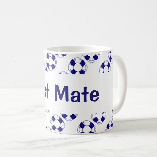 First Mate with Life Preserver Koffiemok (Voorkant rechts)