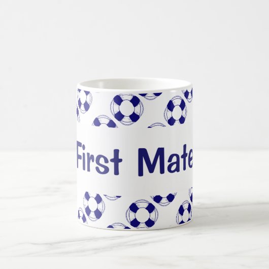 First Mate with Life Preserver Koffiemok (Center)