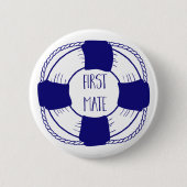 First Mate with Life Preserver Ronde Button 5,7 Cm (Voorkant)