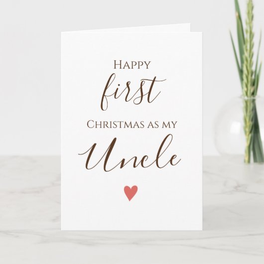 First Merry Chirstmas oom Kaart (Voorkant)