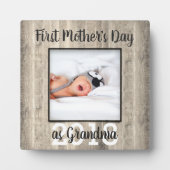 First Moederdag Grandma Custom Photo Plaque Fotoplaat (Voorkant)