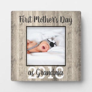 First Moederdag Grandma Custom Photo Plaque Fotoplaat