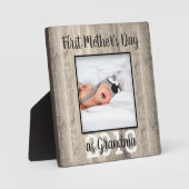 First Moederdag Grandma Custom Photo Plaque Fotoplaat (Voorkant)