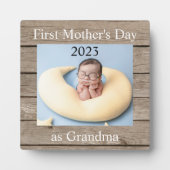 First Moederdag Grandma Custom Photo Plaque Fotoplaat (Voorkant)