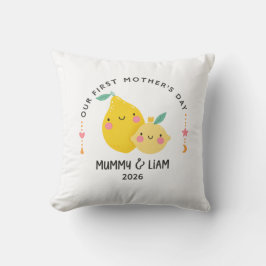 First Mother’s Day 2026 Cute Lemon Mom & Baby  Kussen