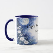 First Mother’s Day Moon Floral Blue Personalized Mok (Links)