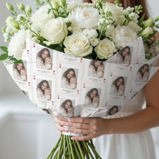 First Mother’s Day Personalized Photo  Cadeaupapier