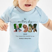 First Mother's Day 3 Mom Cutout Photos Collage   Romper