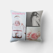 First Mothers Day 3 photo Collage Throw Pillow Kussen (Achterkant)