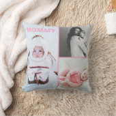 First Mothers Day 3 photo Collage Throw Pillow Kussen (Deken)