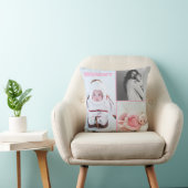 First Mothers Day 3 photo Collage Throw Pillow Kussen (Stoel)