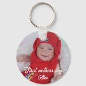 First mother's day custom photo  sleutelhanger (Achterkant)