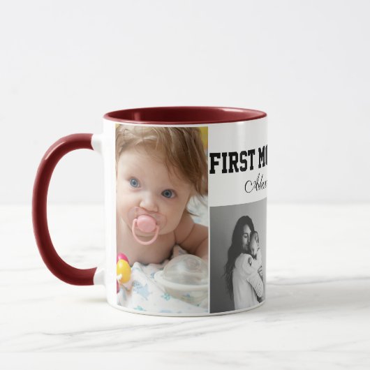 first mothers day cute photo collage Mug Mok (Links)