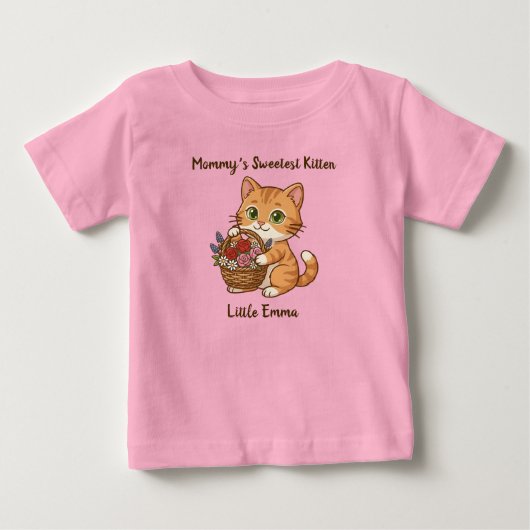 First Mother's Day Ginger Cat: Baby Bodysuit (Voorkant)