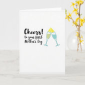 First Mothers Day Toast Card Kaart (Gele Bloem)