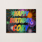 First Name "CORY", Fun "HAPPY BIRTHDAY" Legpuzzel (Horizontaal)