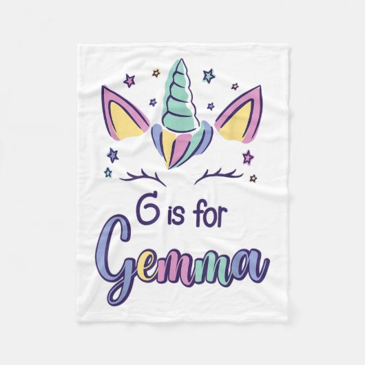 First Name Gemma D G Is For Gemma  Fleece Deken (Voorkant)