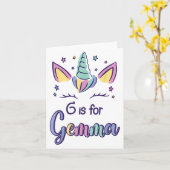 First Name Gemma D G Is For Gemma  Kaart (Gele Bloem)