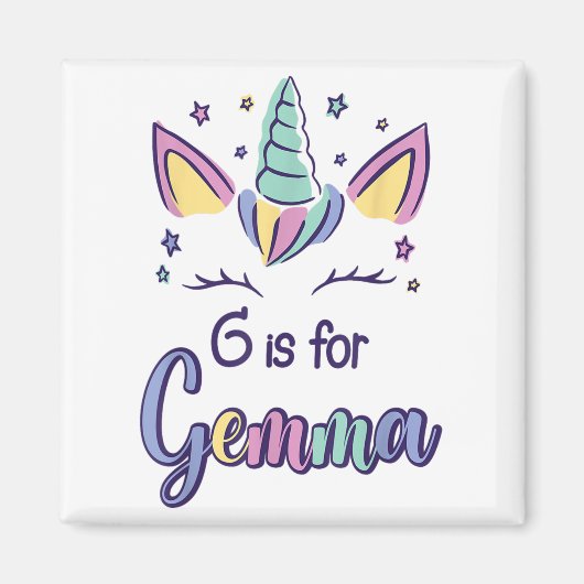 First Name Gemma D G Is For Gemma  Magneet (Voorkant)