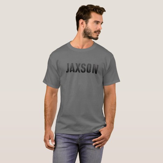 First Name JAXSON Boy Military Personalized Birthd T-shirt (Voorkant volledig)