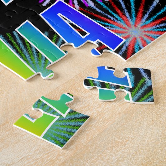 First Name "JULIA", Fun "HAPPY BIRTHDAY" Legpuzzel (Zijkant)