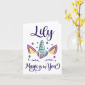 First Name Lily D Lily  Kaart (Gele Bloem)