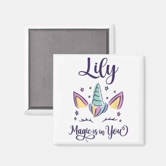 First Name Lily D Lily  Magneet (Voorkant / Achterkant)