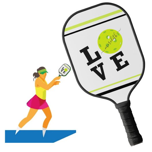 First Name of Love Pickleball Script Pickleball Paddle