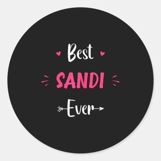 First Name Sandi Funny Quote Sandi Ronde Sticker (Voorkant)