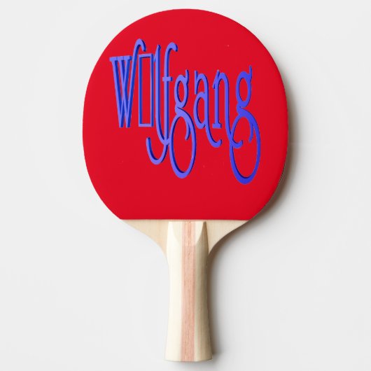 First name Wolfgang Tafeltennisbatje (Voorkant)
