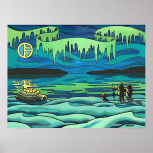 First Nation Painting Print Inuit Love Home Decor