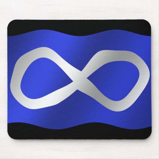 First Nations Metis Flag Art Mousepad Muismat (Voorkant)