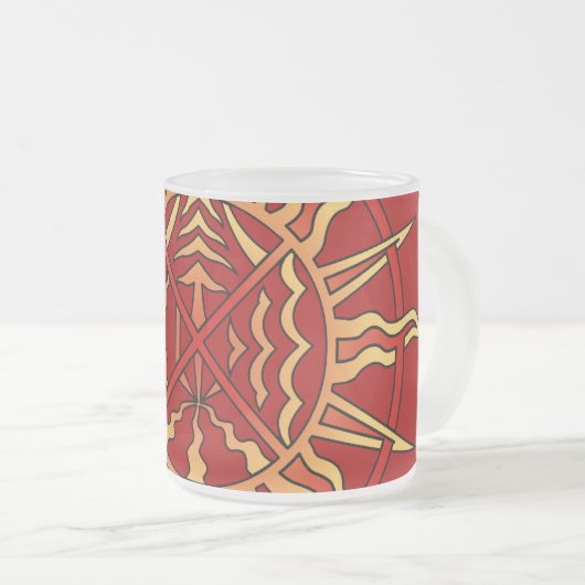 First Nations Sun Beer Glass Native Life Force Mok (Voorkant rechts)