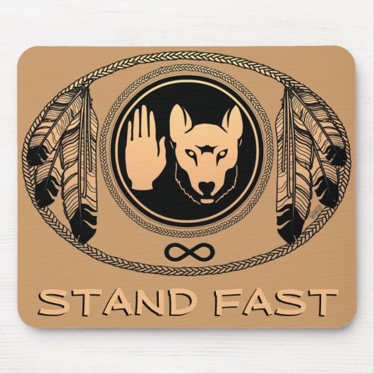 First Nations Wolf Gifts Native Art Mousepad Muismat (Voorkant)