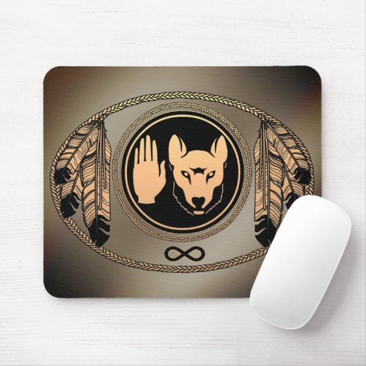First Nations Wolf Gifts Native Art Mousepad Muismat (Met muis)