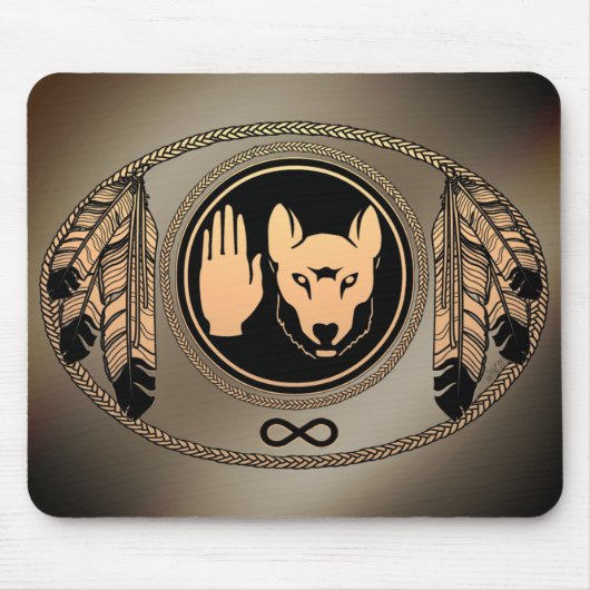First Nations Wolf Gifts Native Art Mousepad Muismat (Voorkant)