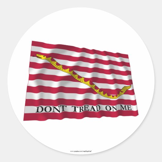 First Navy Jack Ronde Sticker (Voorkant)