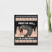 First Of All I'm A Delight Funny Hip Christmas Ugl Kaart (Voorkant)
