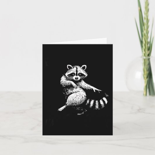 First Of All I'm A Delight Funny Raccoon Lover  Kaart (Voorkant)