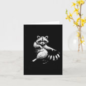 First Of All I'm A Delight Funny Raccoon Lover  Kaart (Gele Bloem)