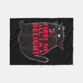 First Of All I'm A Delight Funny Roaring Black Cat Fleece Deken (Voorkant (Horizontaal))
