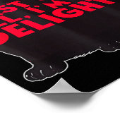 First Of All I'm A Delight Funny Roaring Black Cat Poster (Hoek)