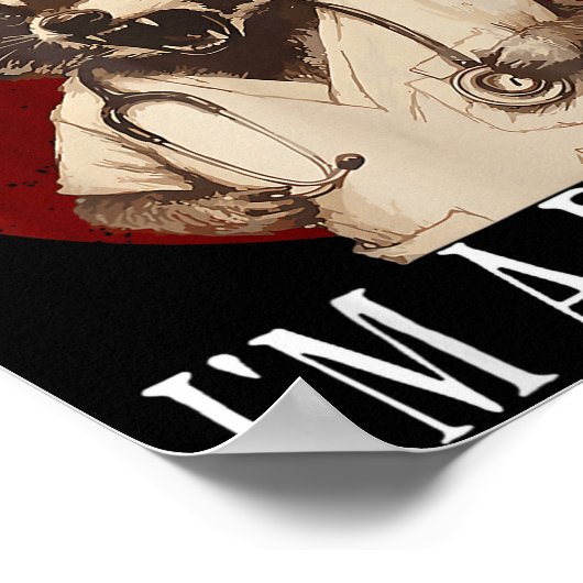 First Of All I'm A Delight Raccoon Nurse Funny Rac Poster (Hoek)