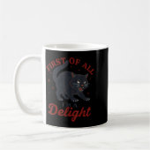 First Of All I'm A Delight Roaring Black Cat Funny Koffiemok (Links)