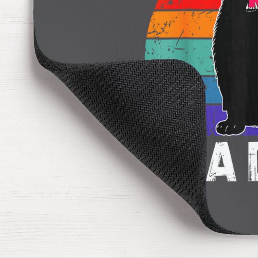 First Of All I'm A Delight Roaring Black Cat Funny Muismat (Hoek)