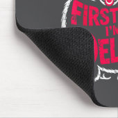 First Of All I'm A Delight Roaring Black Cat Funny Muismat (Hoek)